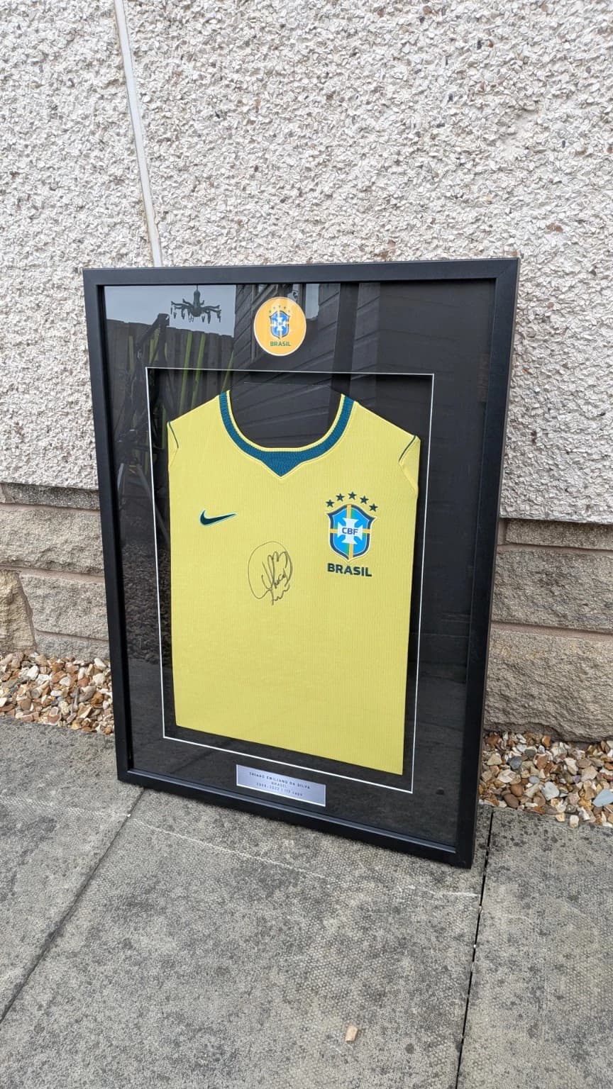 Brazil National Team framed by Frame It UK